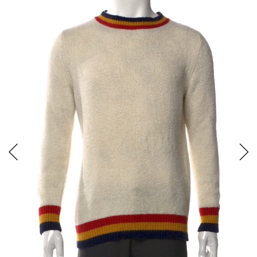 The Elder Statesman Cashmere Striped Pullover (Size S)